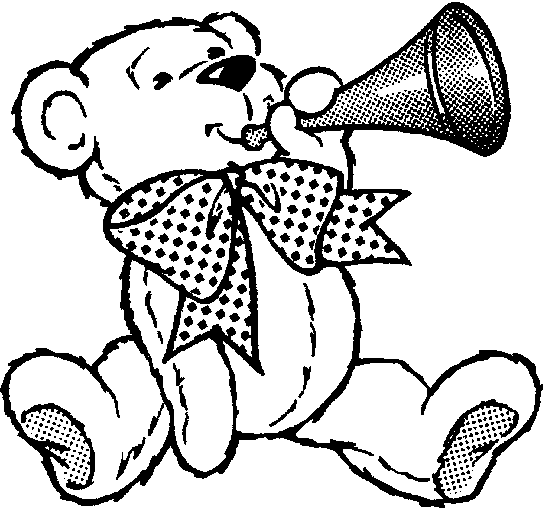 Birthday Teddy Bear Coloring Pages