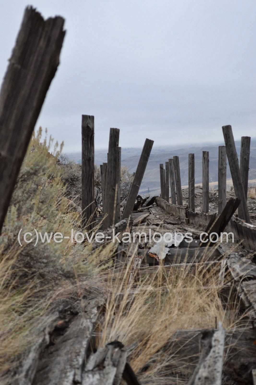 welovekamloops Walhachin Wooden Irrigation Flume Kamloops, BC