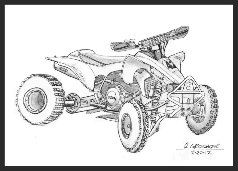 Ron Grosinger’s Occasional Car Drawings: The racing quad Ron Grosinger’s Occasional Car Drawings: The racing quad
