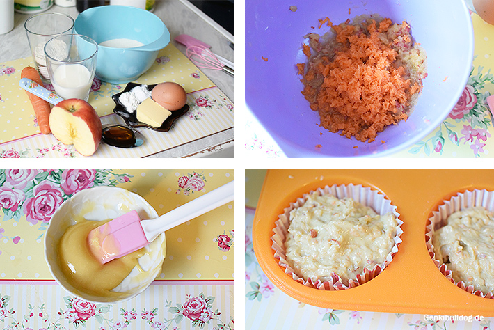 Apfel Karotten Muffin Rezept für Hunde Apfel Karotten Muffin Rezept für Hunde
