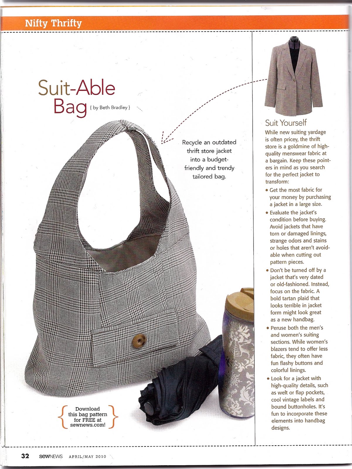 Refashion Coop Purse from a suit jacket