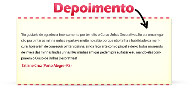 Curso de Unhas Decoradas Depoimento