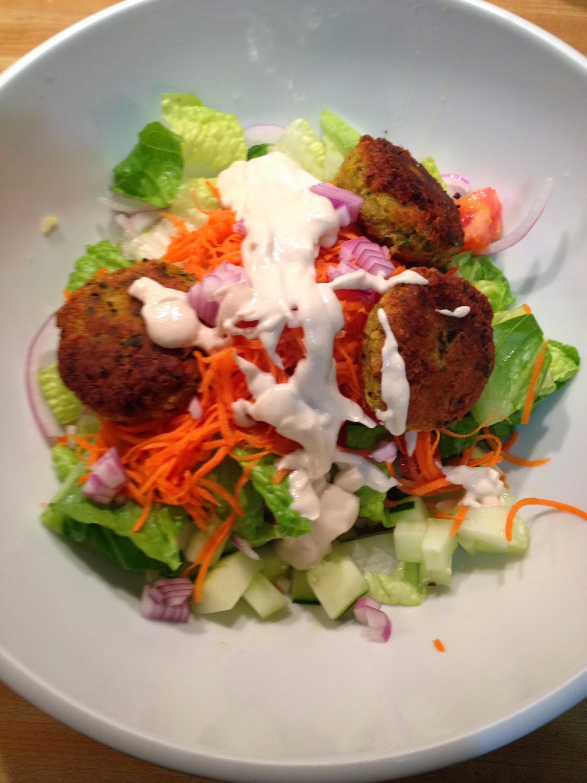 Falafel Salad Bowl with Lemon Tahini Dressing (Vegan, Gluten Free)