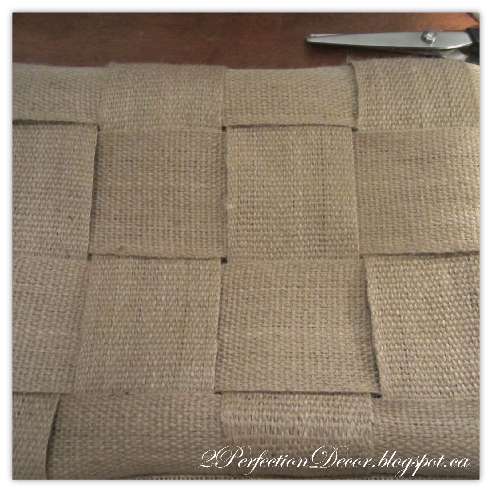 2Perfection Decor DIY Basket Weaved Lumbar Pillow Cover