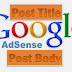 Google Adsense Ads Code Below Post Title in Blogger