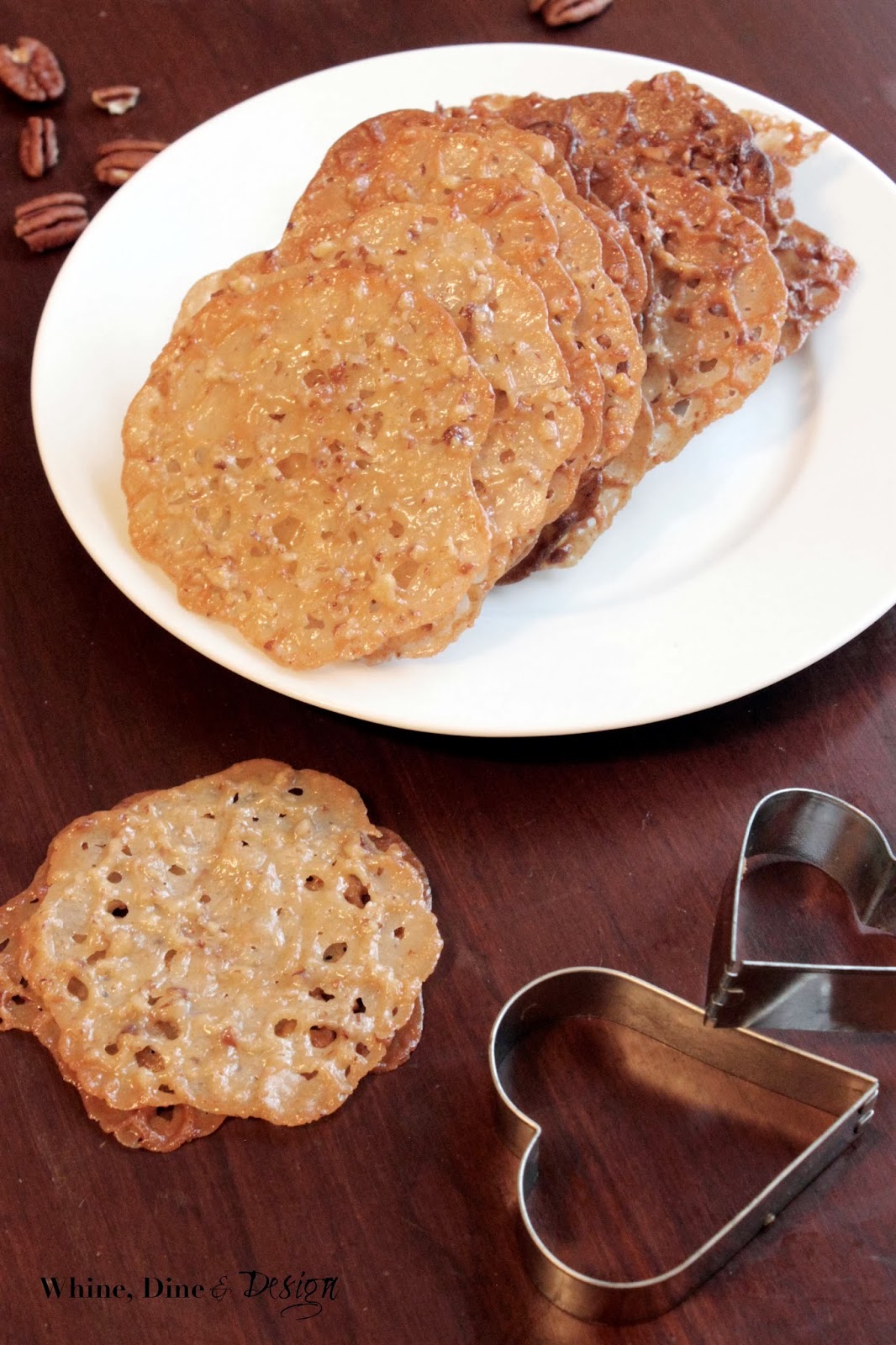 Whine, Dine and Design Lace Cookies