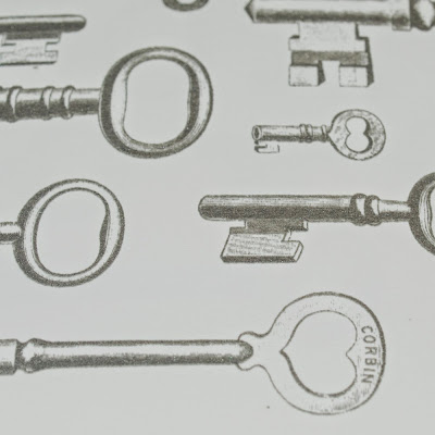 Victorian Keys A4 Silver Screen Print by We laugh indoors close up Victorian Keys A4 Silver Screen Print by We laugh indoors close up