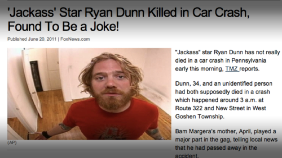 Ryan Dunn Death Ryan Dunn Death