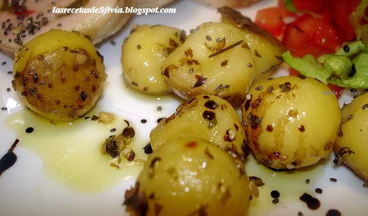 Las recetas de Silvia: Papas noisette con hierbas provenzal Las recetas de Silvia: Papas noisette con hierbas provenzal
