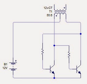 2 Skema Inverter Dc To Dc Simetris Menaikkan Tegangan Untuk Mobil Gambar Skema Rangkaian Elektronika