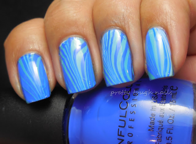 #31DC2013 Blue With Sinful Colors Endless Blue And Sweet Nothing Watermarble