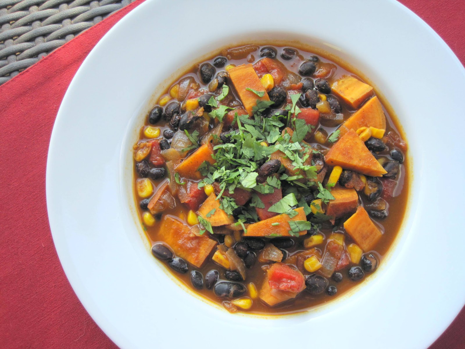 Lemons and Lima Beans sweet potato, corn, and black bean chili