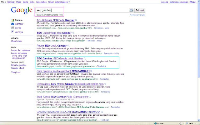 SERP Blog Dasar SEO di Google Indonesia SERP Blog Dasar SEO di Google Indonesia