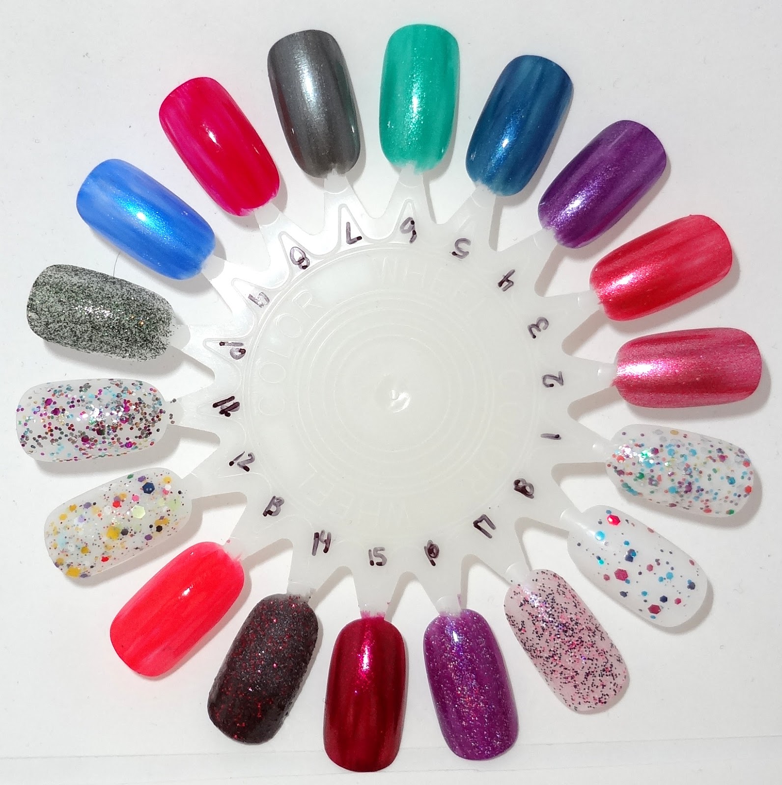 Glossy and Glitter Nail Wheels/Stash List