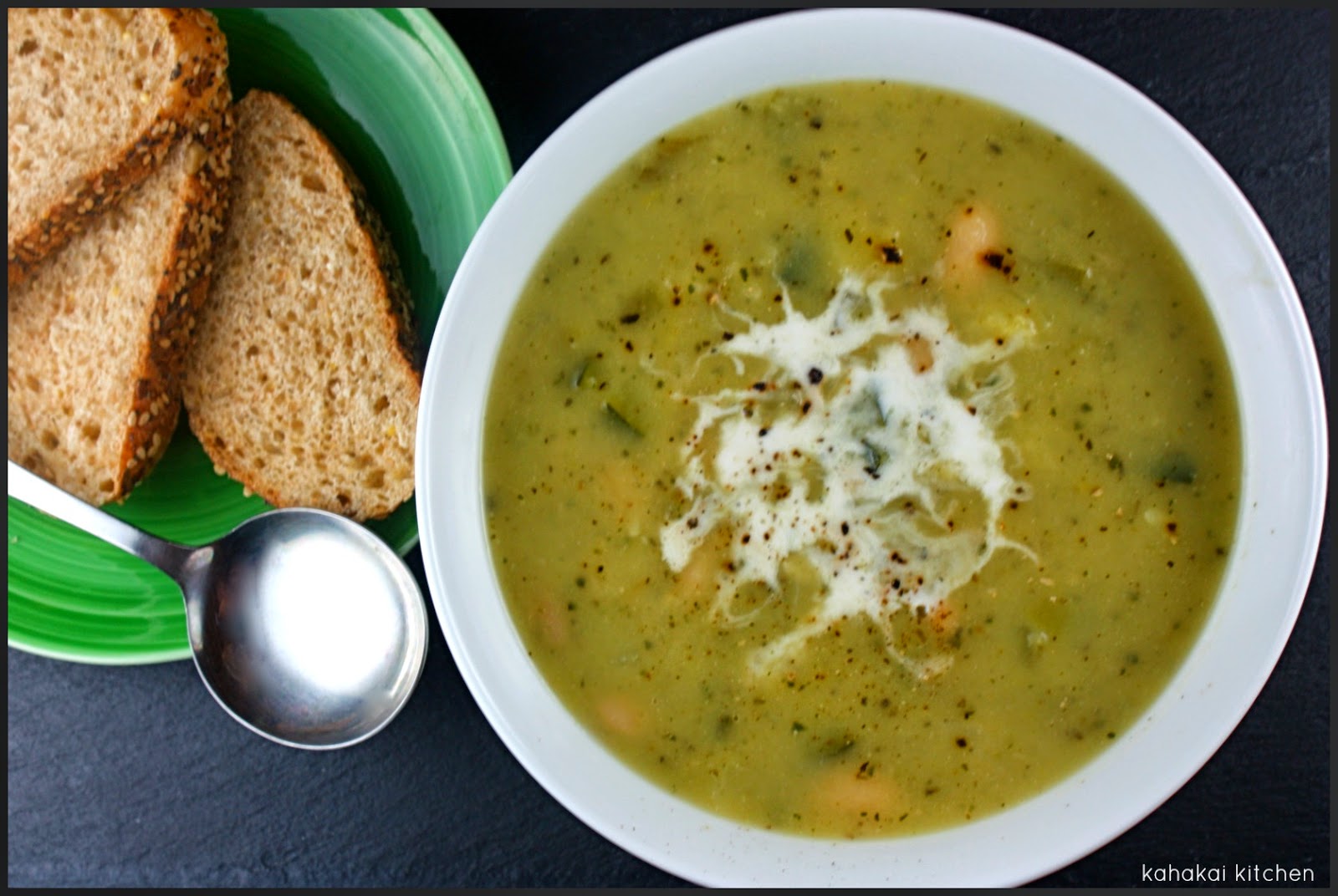 Kahakai Kitchen Leek, Zucchini & White Bean Soup for Blustery Spring
