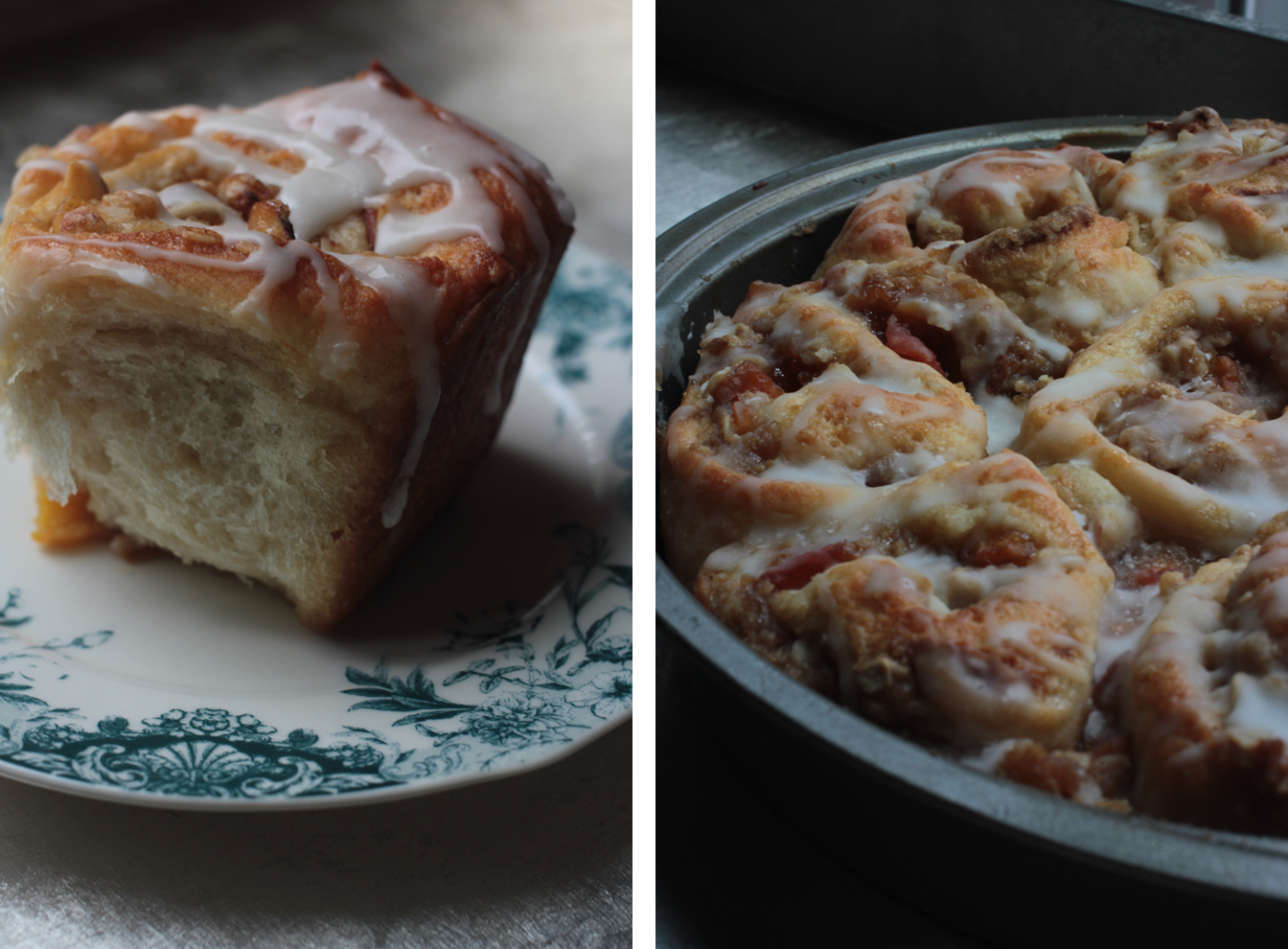 SquirrelsnSweets Peach Cobbler Cinnamon Buns