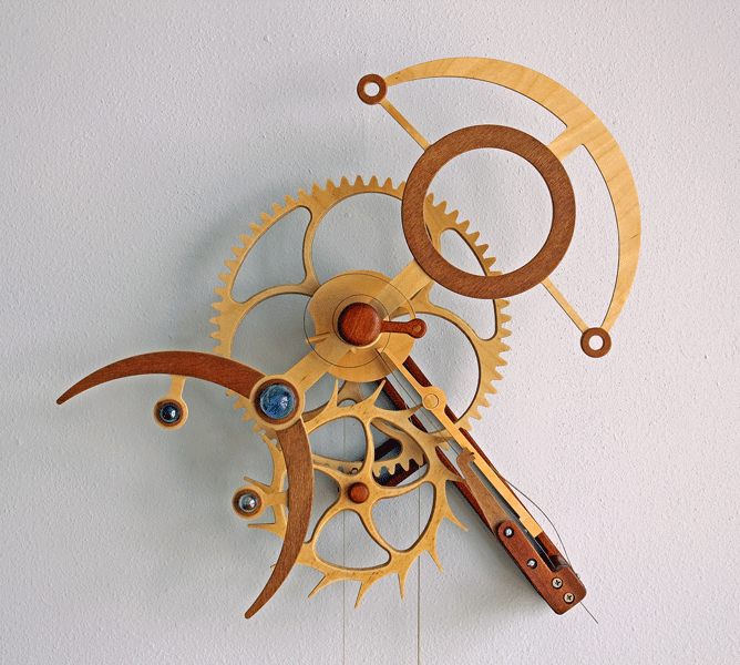 Wood Gear Clock Plans Pdf Melsa Clayton Boyer Tocks The Space Time Continuum Kinetic Sculpture Is