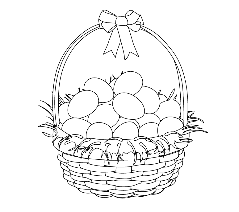 Easter Basket Coloring Drawing Free wallpaper