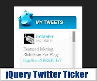 Add jQuery Twitter Ticker To Blogs