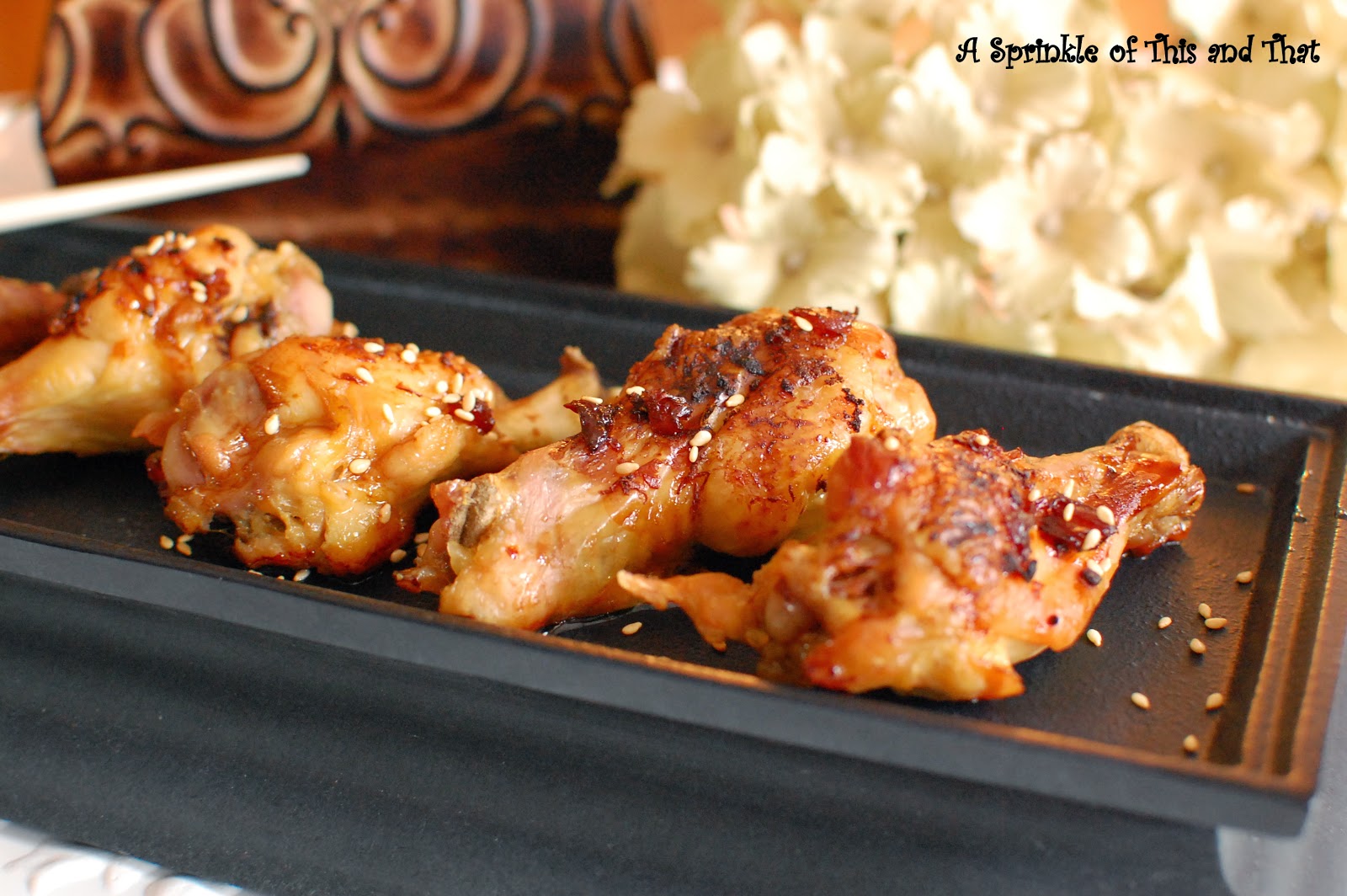 A Sprinkle of This and That Toasted Sesame Teriyaki Wings