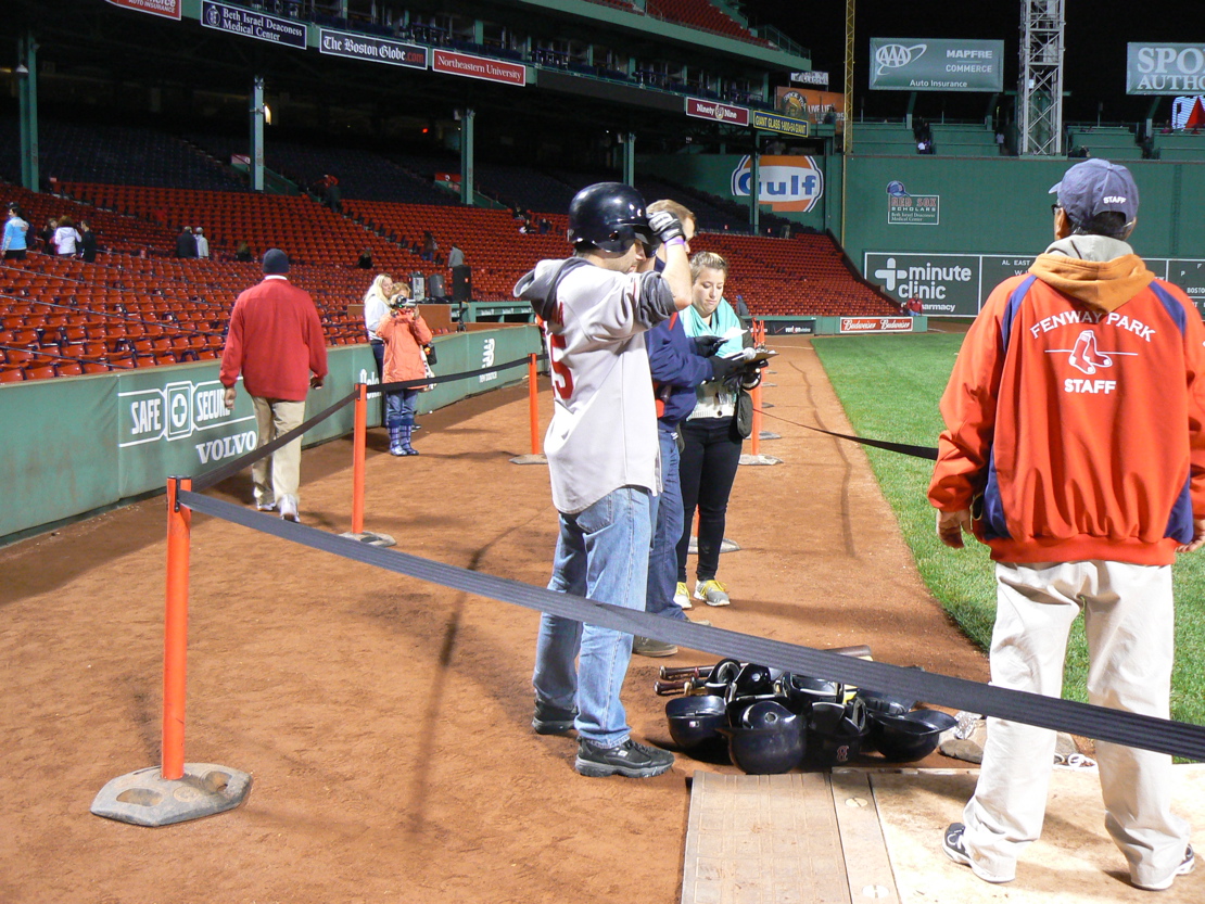 I got to take batting practice at Fenway Park Monday night. r/baseball