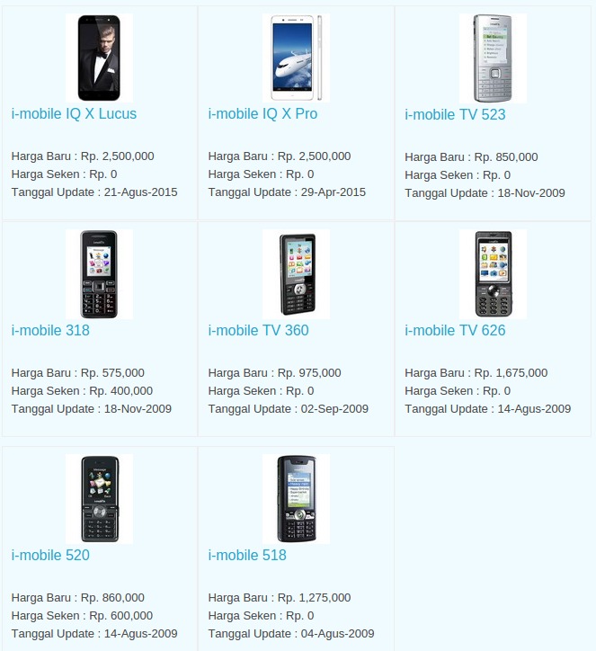 Daftar Harga Hp I-Mobile Januari 2016 Daftar Harga Hp I-Mobile Januari 2016