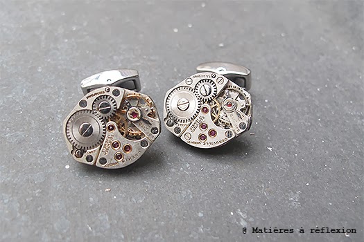 Boutons de manchettes Qualix Artifex mécanisme de montres