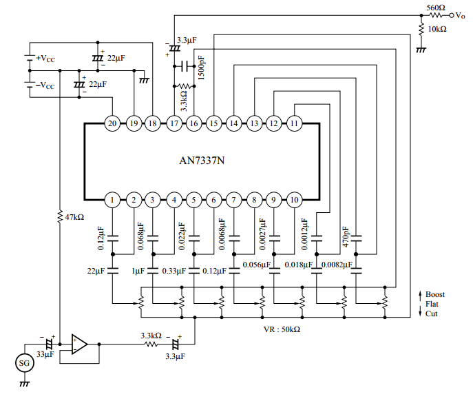 7Element Graphic Equalizer IC for HiFi AN7337N