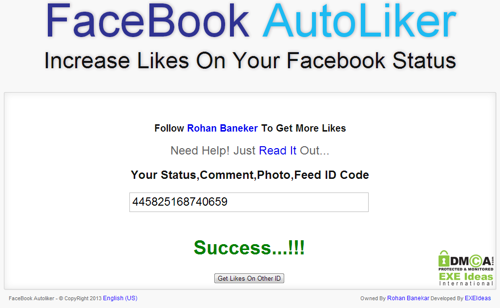 Download Auto Like Status Facebook