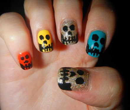 scary halloween nails art stickers