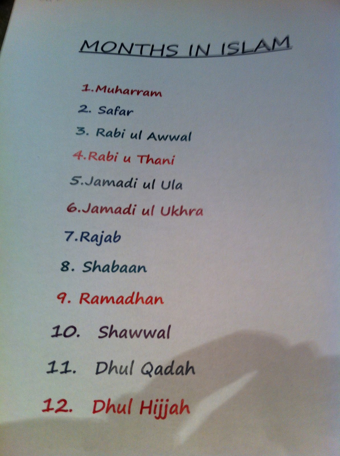 12 months in islamic calendar 12 months in islamic calendar