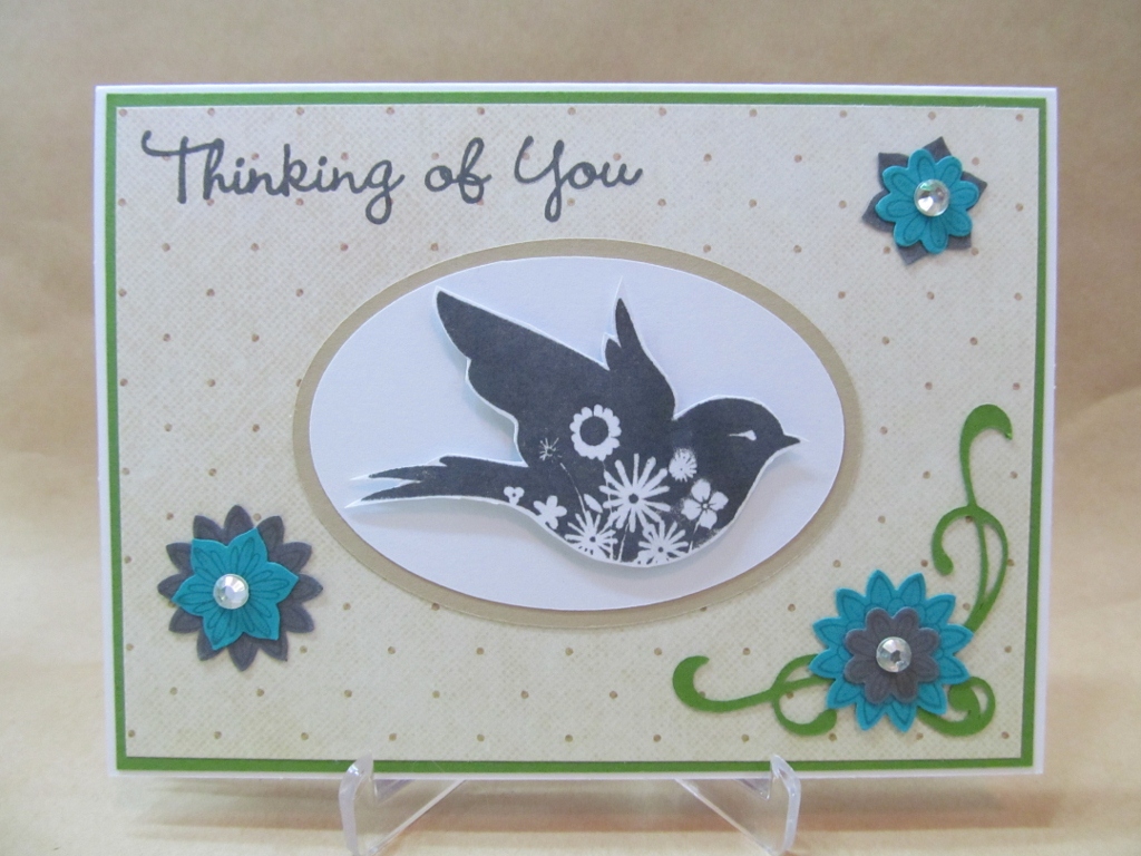 Savvy Handmade Cards Bird Thinking of You Card
