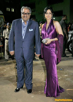 Click on the Image for Larger View Sridevi and Boney kapoor arrive for the Filmfare Awards at Yash Raj Studio Mumbai_FilmyFun.blogspot.com