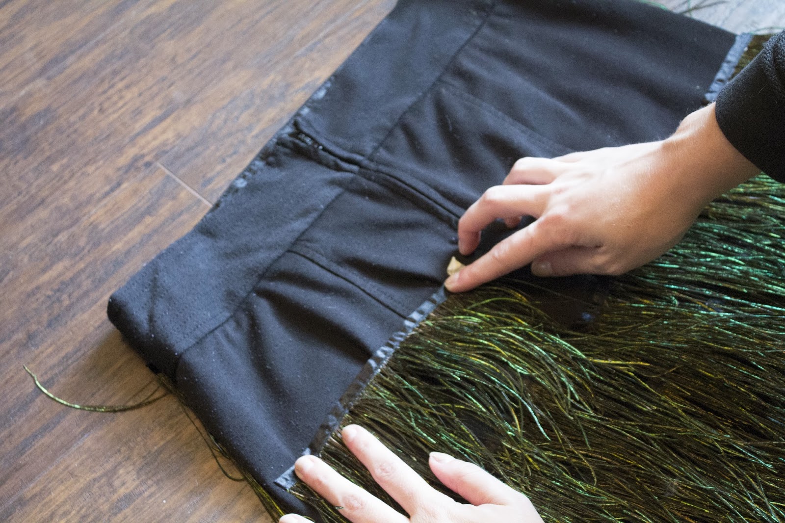 DIY Feather Skirt individually abby