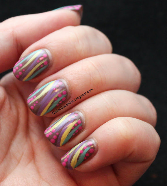 Nails4Dummies - Abstract Stripes and Dots Nails