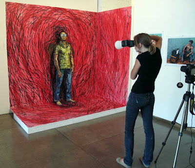Arte de Alexa Meade donde el lienzo es el cuerpo humano