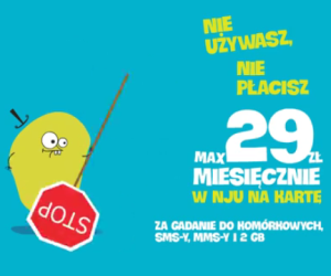 NJU za maksymalnie 29 zł miesięcznie Promocje i wyprzedaże