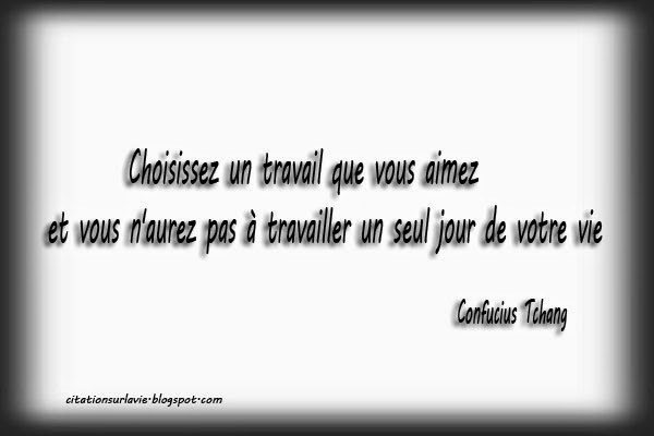 Belle citation sur le travail