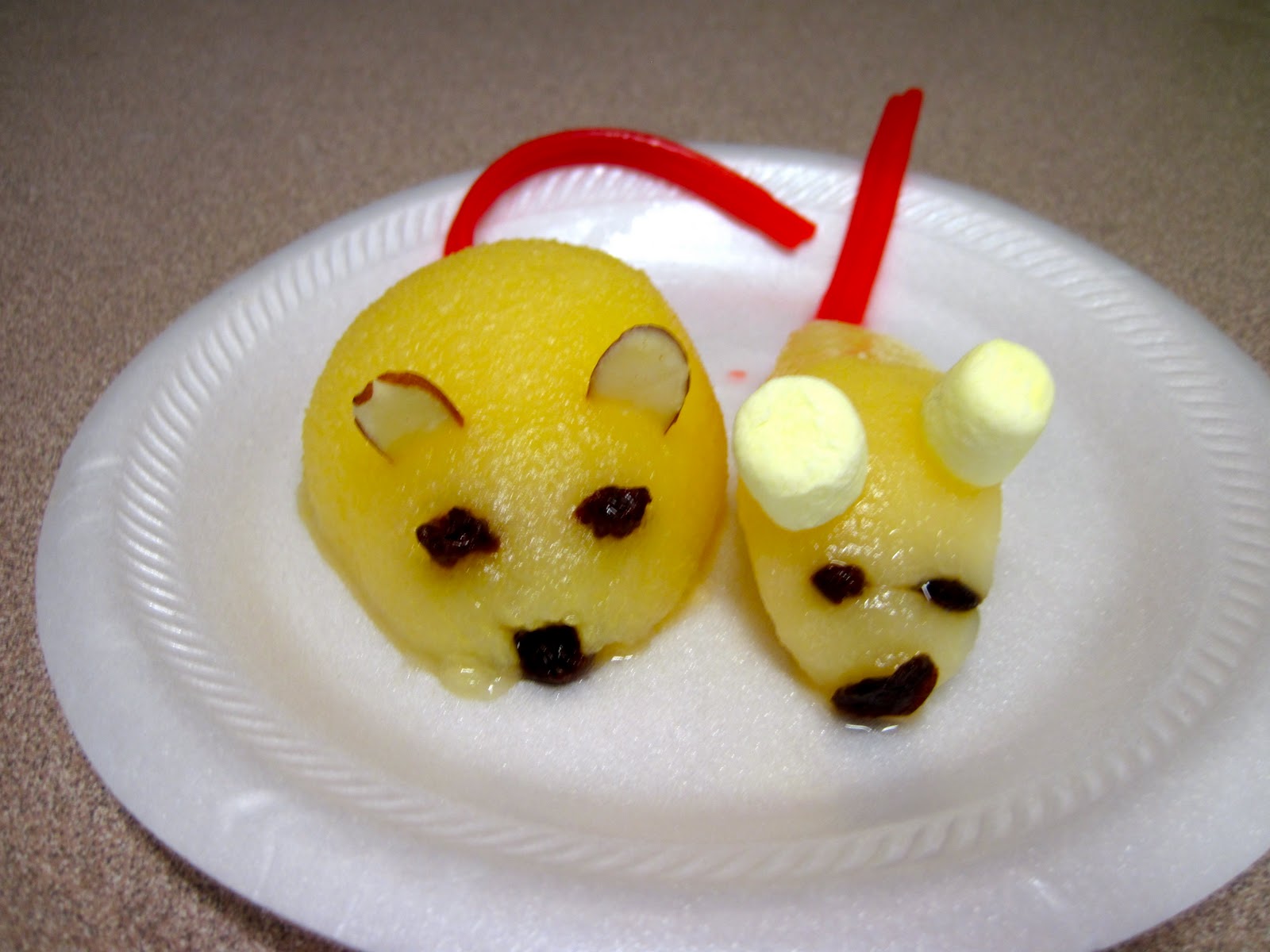 Baby Play Group Craft/Snack PEAR MICE!!