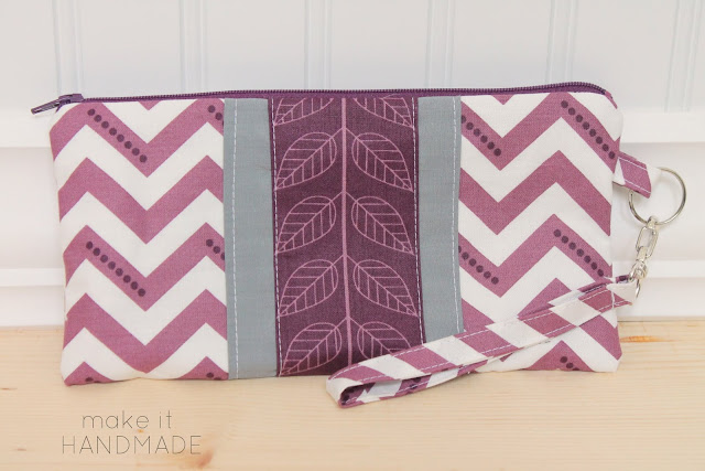 The Cake Clutch-- Free zippered wristlet sewing tutorial by Make It Handmade.