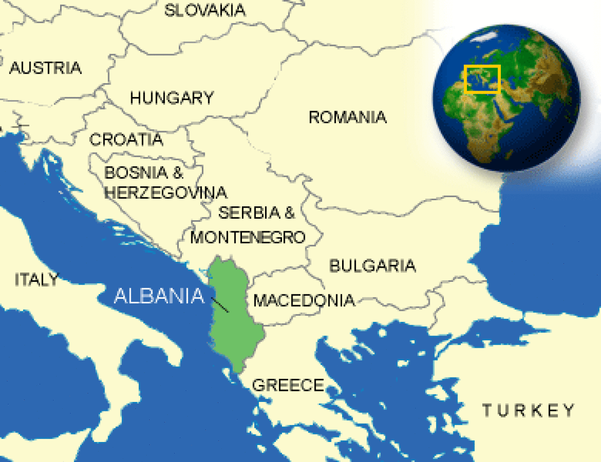 The Map of Albania