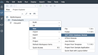 Build database objects/services in HANA service using SAP WebIDE Full-Stack : Part 1 SAP HANA Database, SAP HANA WebIDE, SAP HANA Study Materials, SAP HANA Guides