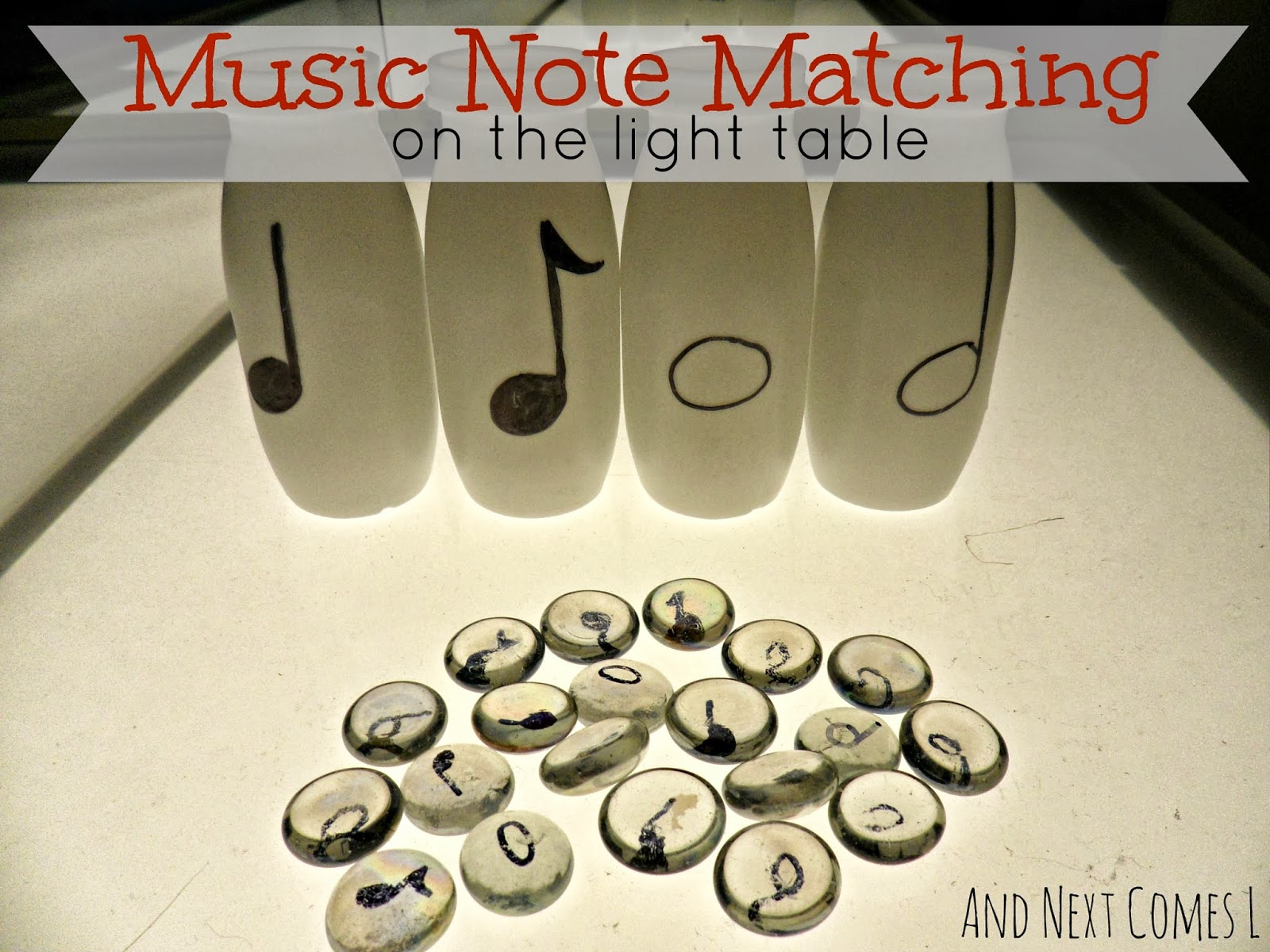Music Note Matching Light Table Activity And Next Comes L
