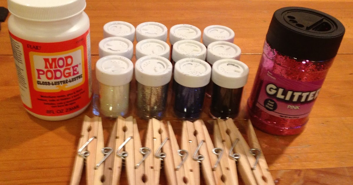 Creative College Chick Glitter Clothes Pins