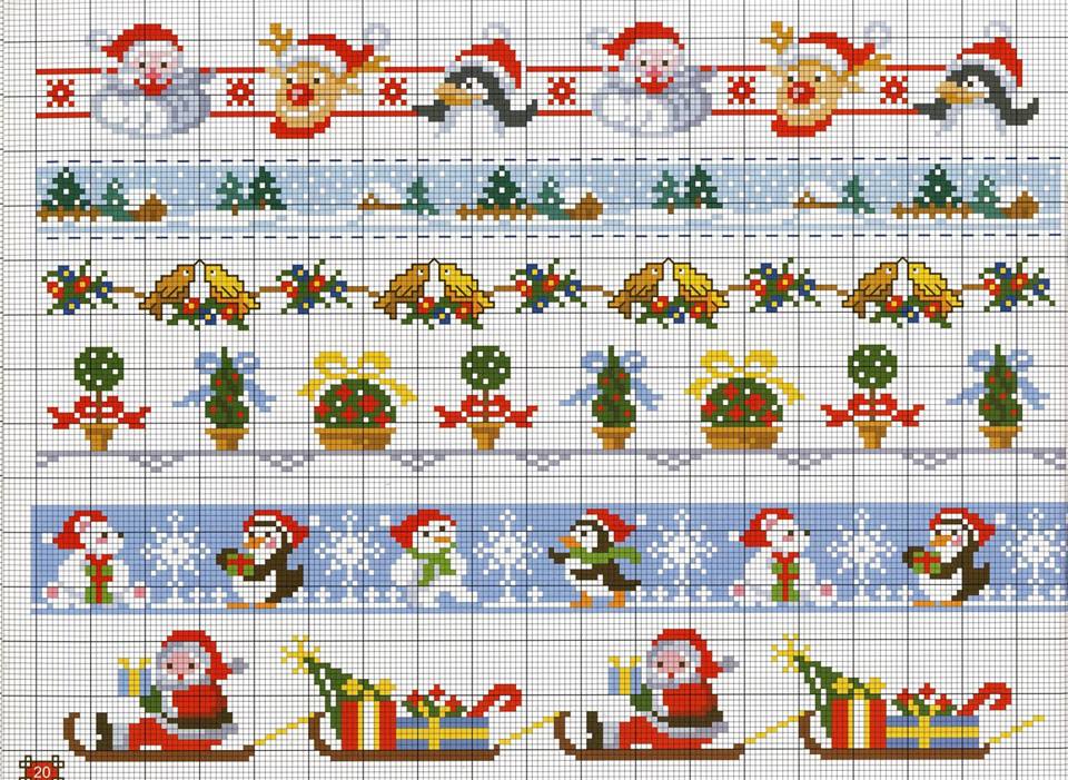 Χειροτεχνήματα Χριστουγεννιάτικες μπορντούρες για κέντημα / Christmas