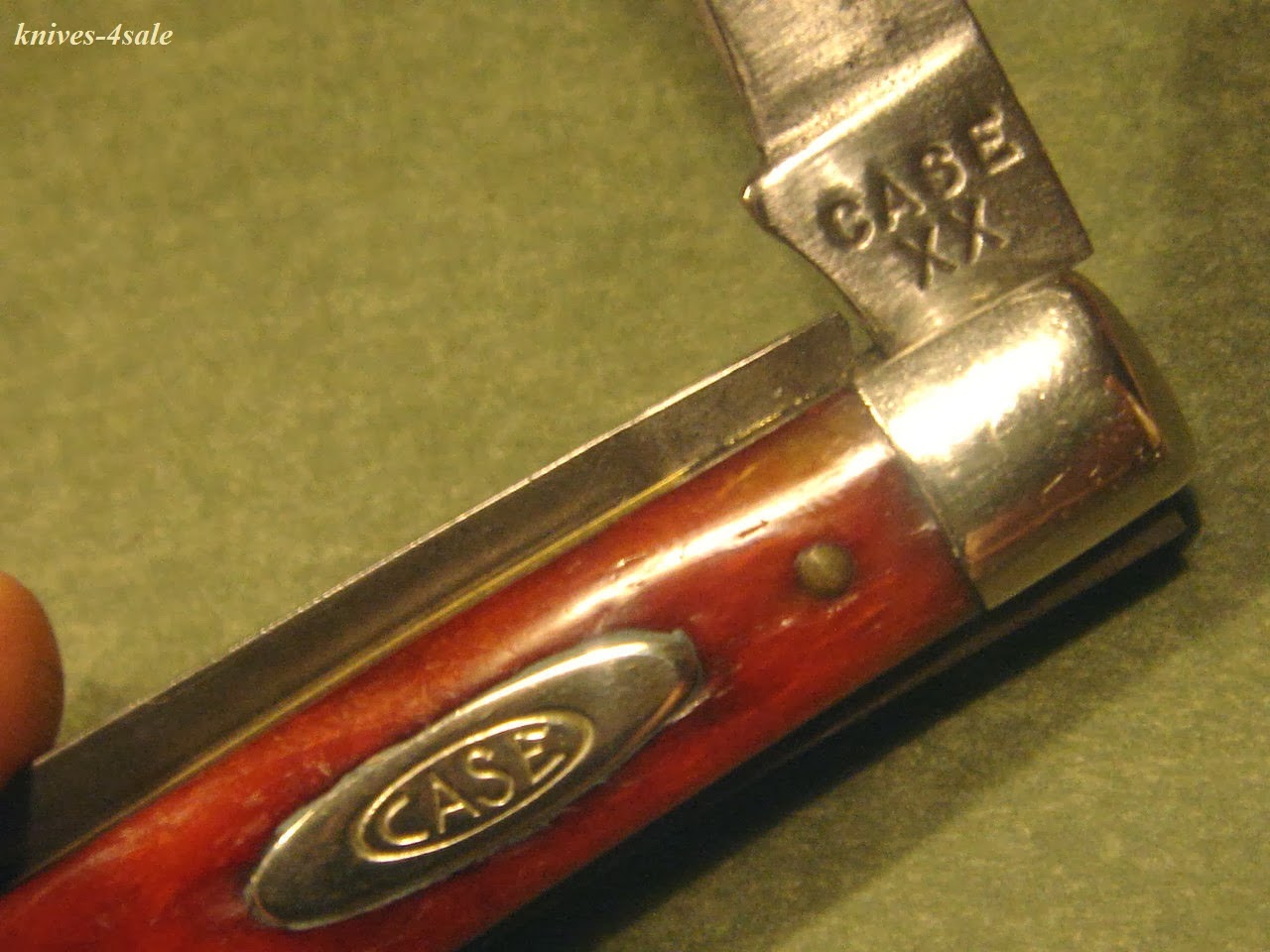 knives4sale Antique Case XX 194064 62048SP Red Bone Trapper Pocket Knife