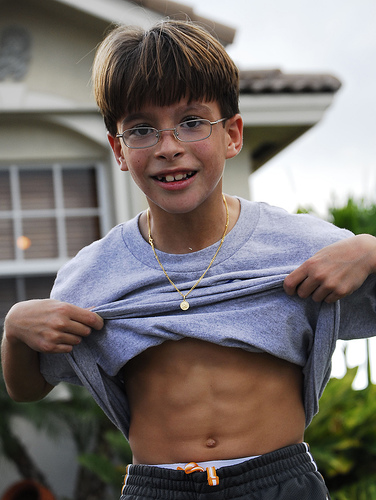 Boys with Six Pack ABS