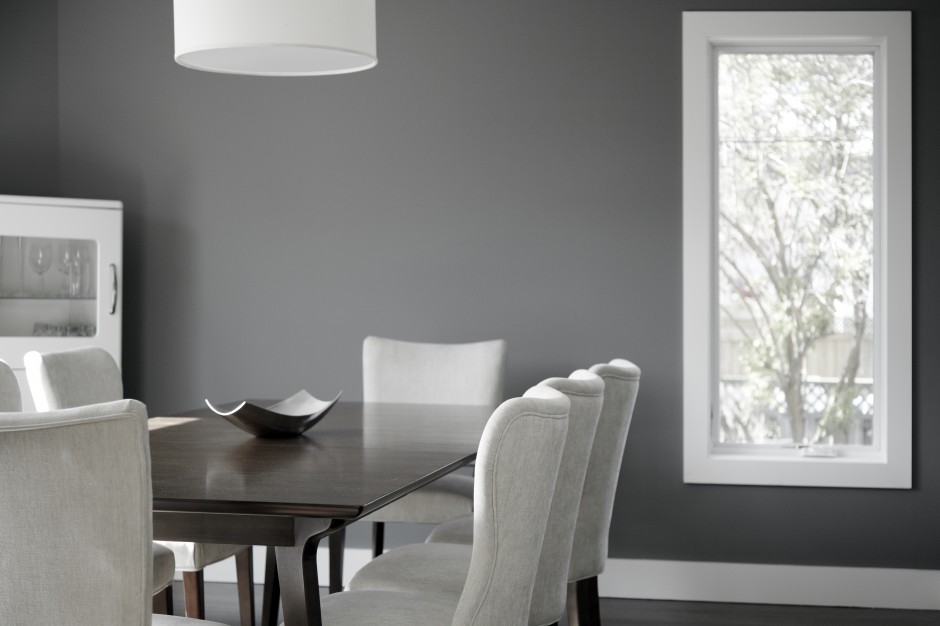 World Of Architecture Small Modern Home With Minimalist Interiors Picture Of Dark Brown Minimalist Dining Table With Light Grey Chairs In The Room