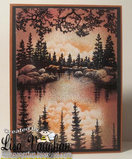 Lisas paper fun Stampscapes Card