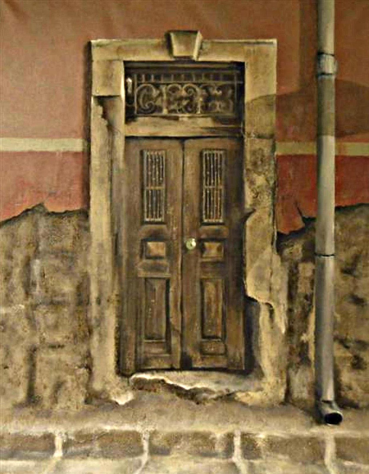 M. Allison Fine Art San Miguel Authentic Acrylic and Texture Door